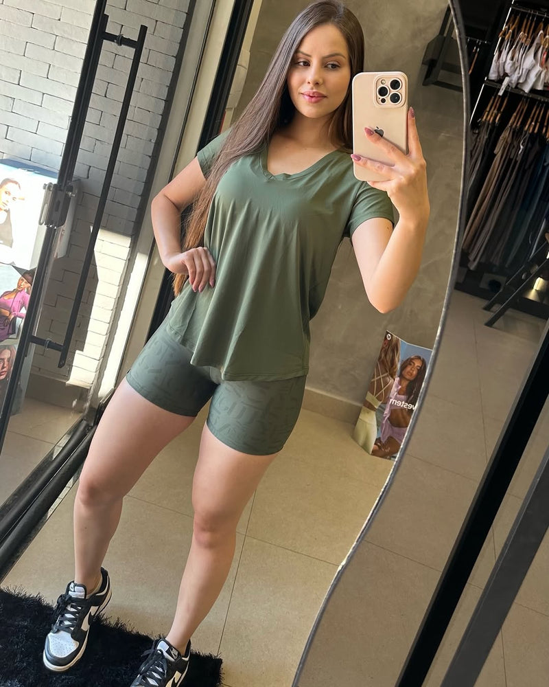 CONJUNTO SHORT LEGGING + REGATINHA